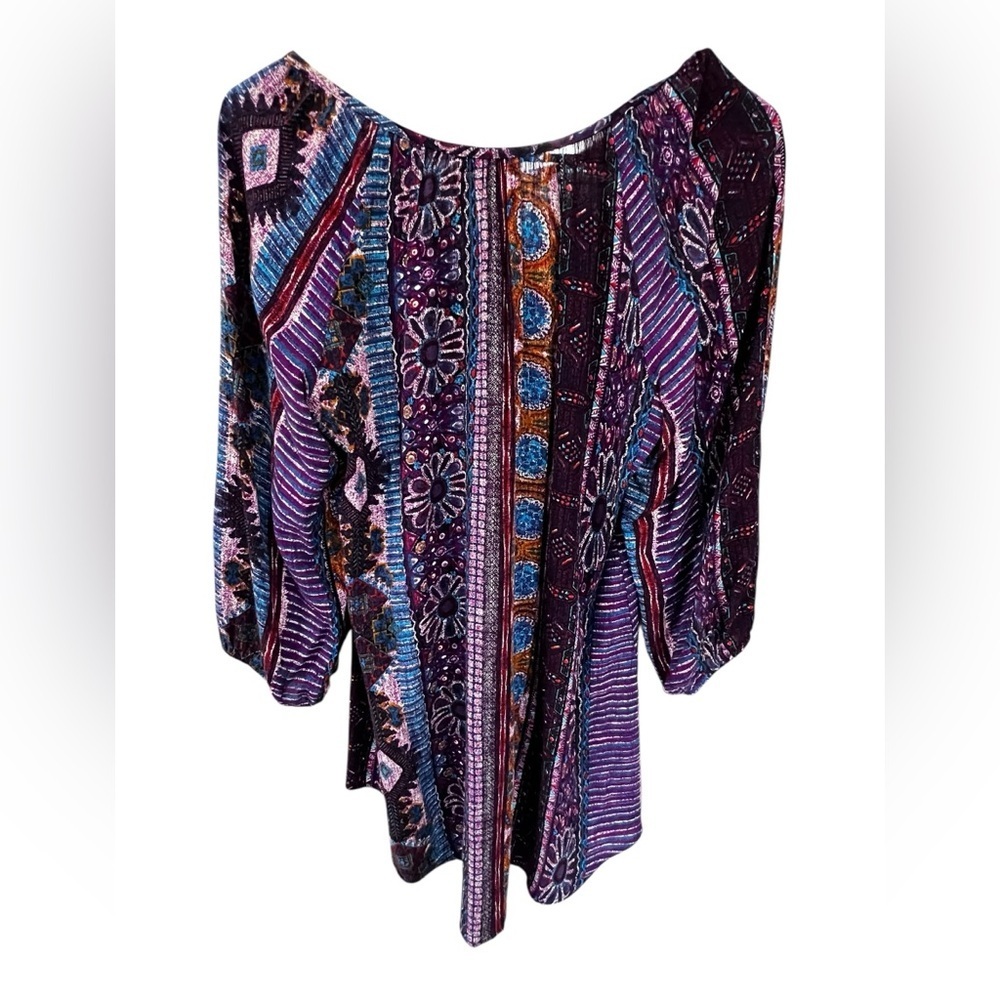 VENUS Women's Multicolor Boho Blouse - Picture 3 of 4